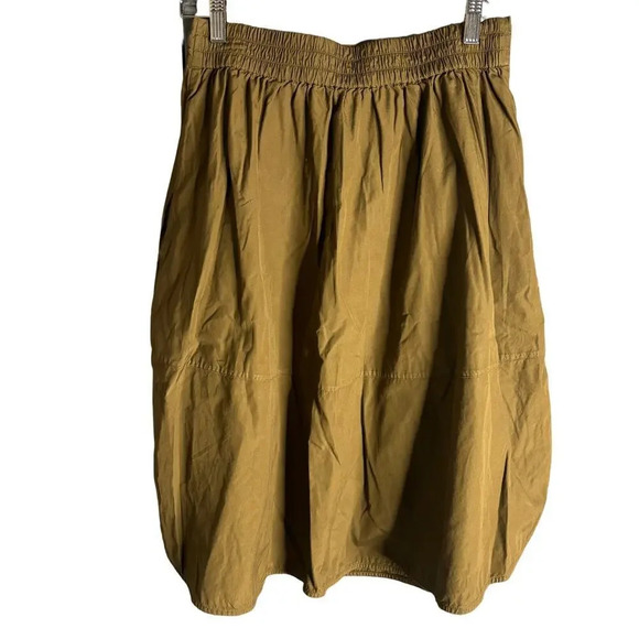 Vince Drawstring Knee Length Skirt Army Green Size S - Picture 3 of 6